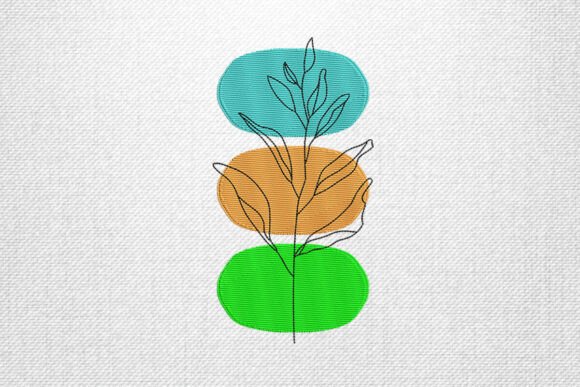 Abstract Leaf Embroidery Art Design Review