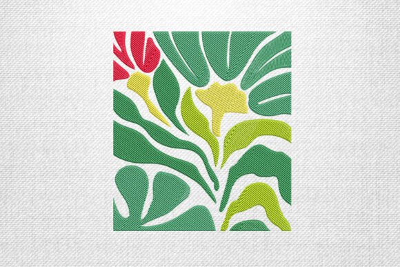 Abstract Tropical Floral Embroidery Art Review