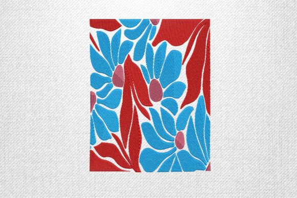 Blue Floral Pattern Embroidery Design Review