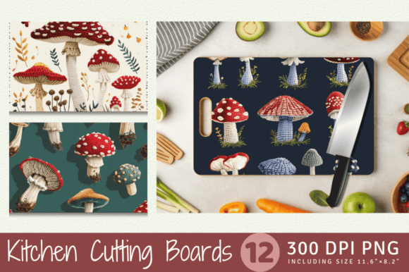 Crochet Mushroom Embroidery Cutting Boar Review