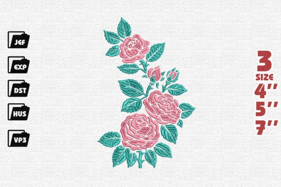 Elegant Rose Floral Embroidery: A Designer's Review