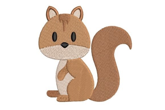 Forest Squirrel Embroidery Design for Holiday Creations