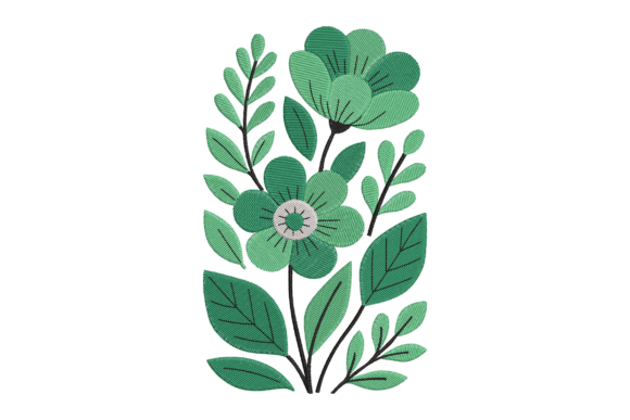 Green Floral Embroidery Design Review for Handmade Gifts