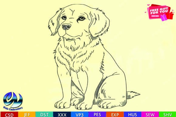 Labrador Embroidery Design,10 Formats Review