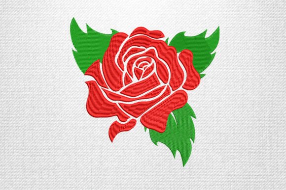 Large Rose with Leaves Embroidery Review