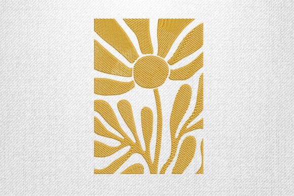 Minimal Yellow Daisy Embroidery Art Review