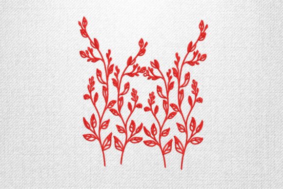 Red Floral Branch Embroidery Design Review