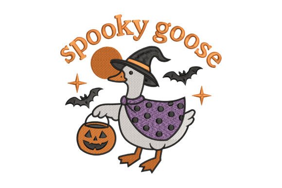 Spooky Goose Halloween Embroidery