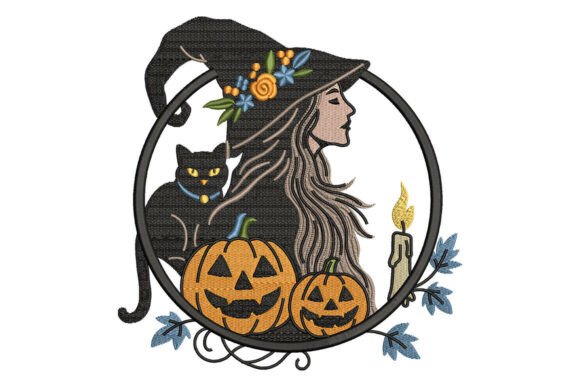 Witch Cat Pumpkin Embroidery Review