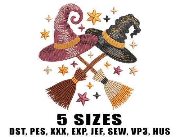 Witch Hat Broom Embroidery Design Review