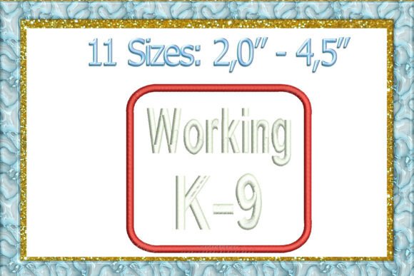 Working K-9 Service Dog Embroidery Review